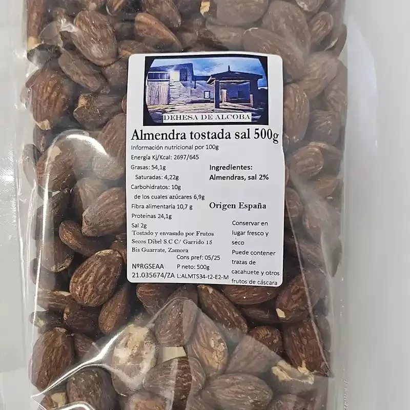 Almendra tostada con sal