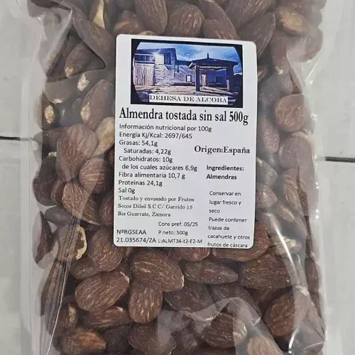 Almendra tostada sin sal